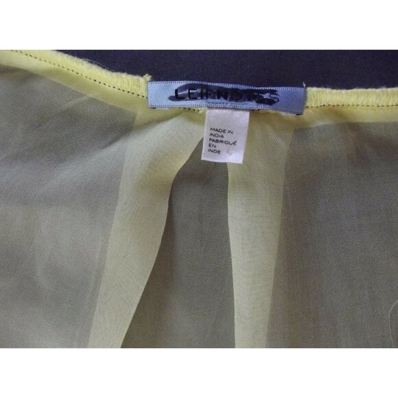 Leifnotes T-shirt Blouse Womens Small Yellow Gossamer Top ties Anthropologie - Picture 9 of 13